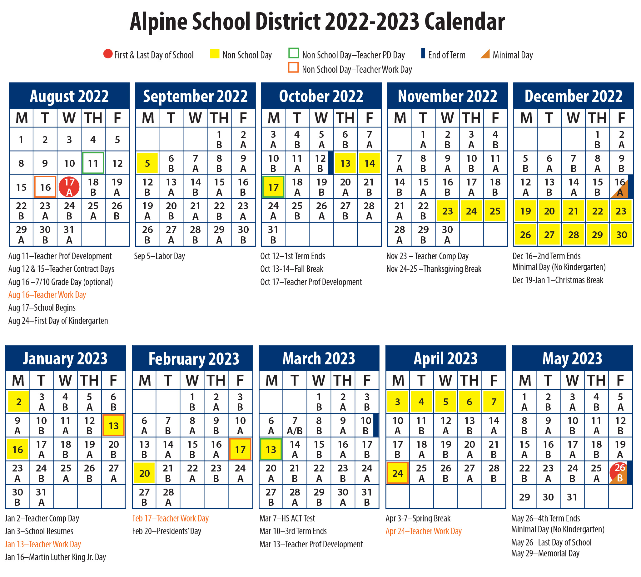 2024 25 Alpine School District Calendar Alvira Marketa